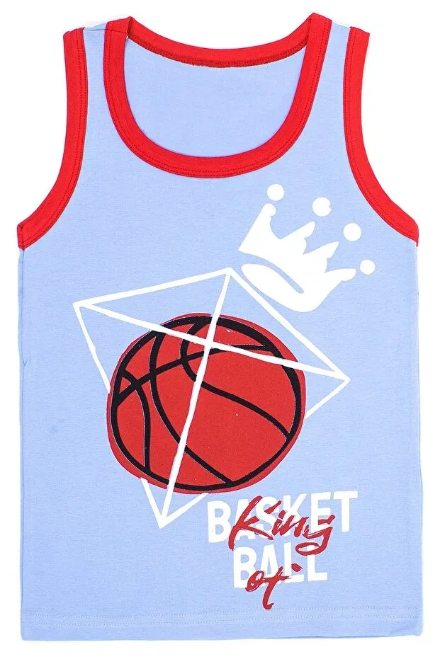 Детская майка для мальчиков с принтом Basketball Biyokids, Multicolor — фото 2