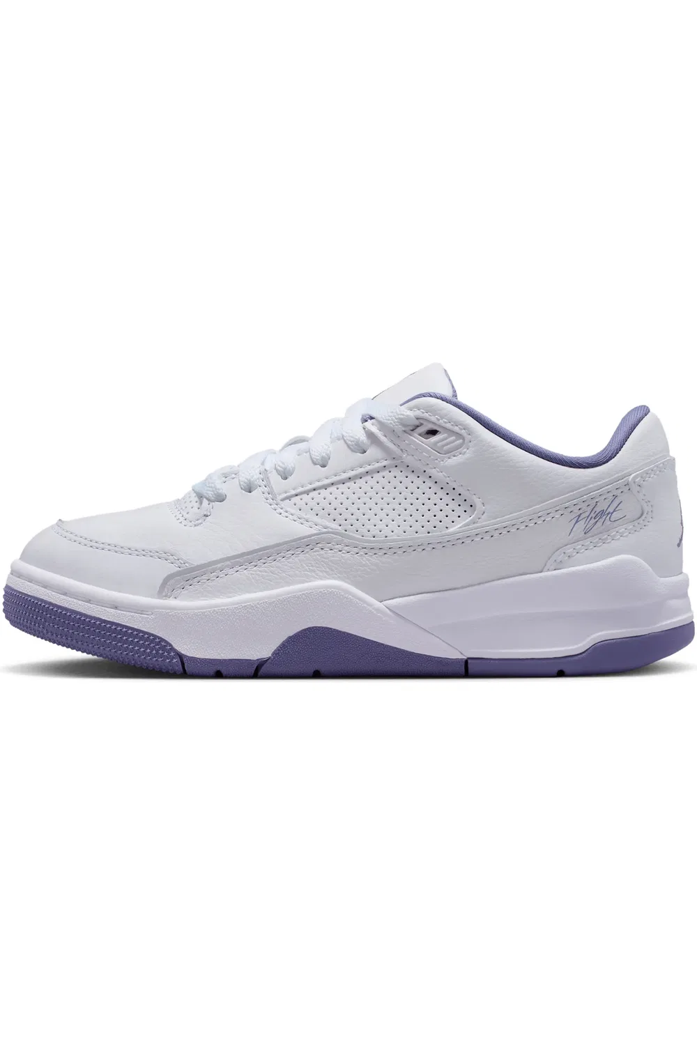 Кроссовки детские с кожаным верхом Flight Jordan, White/Dusty Amethyst — фото 2