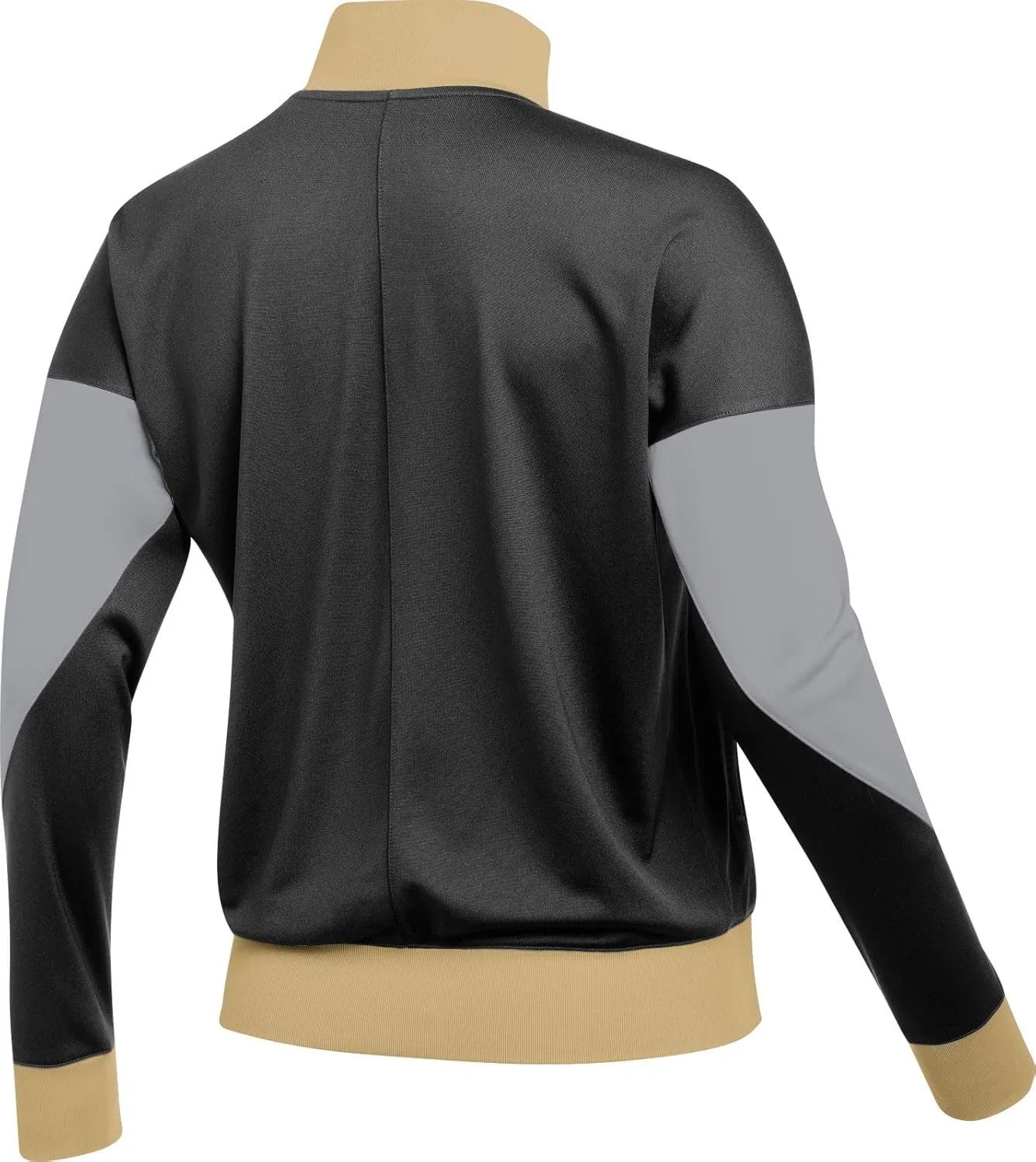 Трек-куртка, бренд Nike, цвет Black/Wolf Grey/Gold Jersey/White — фото 2