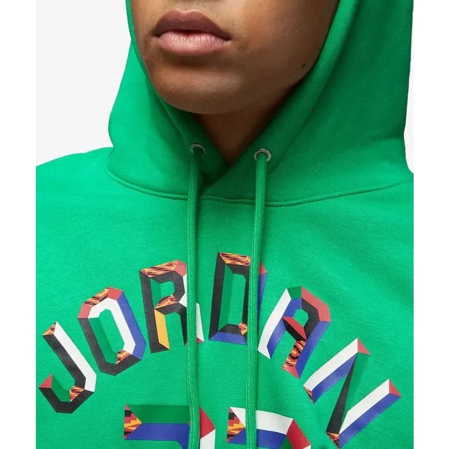 Мужской пуловер-худи с капюшоном Jordan Zone 23 Nike, Зеленый — фото 2