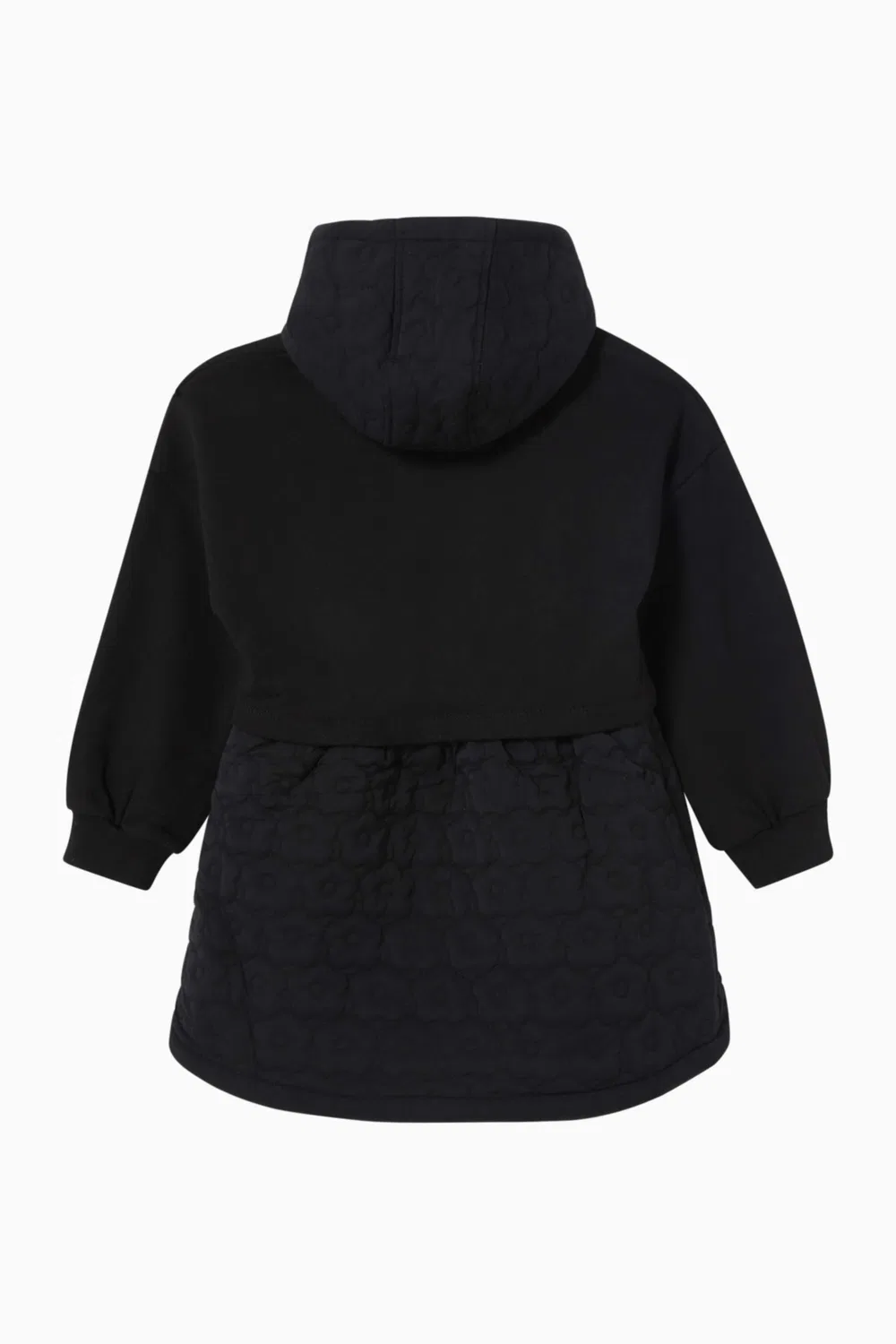 Платье с капюшоном из флиса с цветочным принтом KENZO KIDS — фото 2
