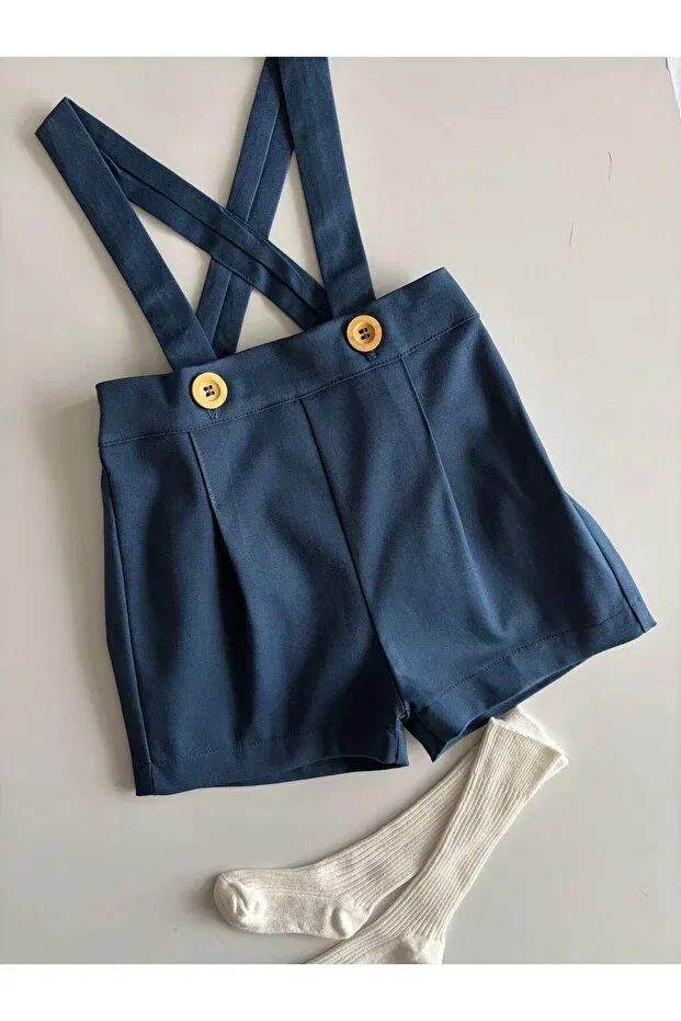 Детский комбинезон для девочек хлопковый Il Mio Bambino, Navy Blue — фото 3
