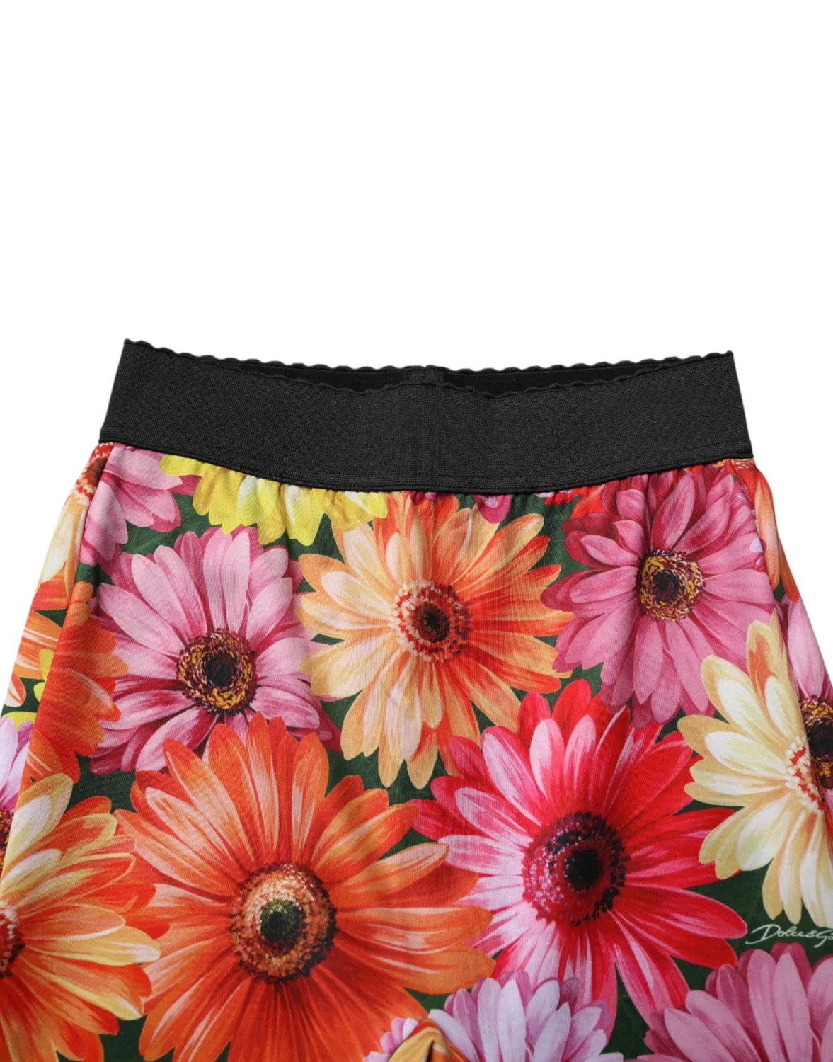 Женские леггинсы с цветочным принтом High Waist Stretch Tights Leggings Pants Dolce & Gabbana, Multicolor — фото 4