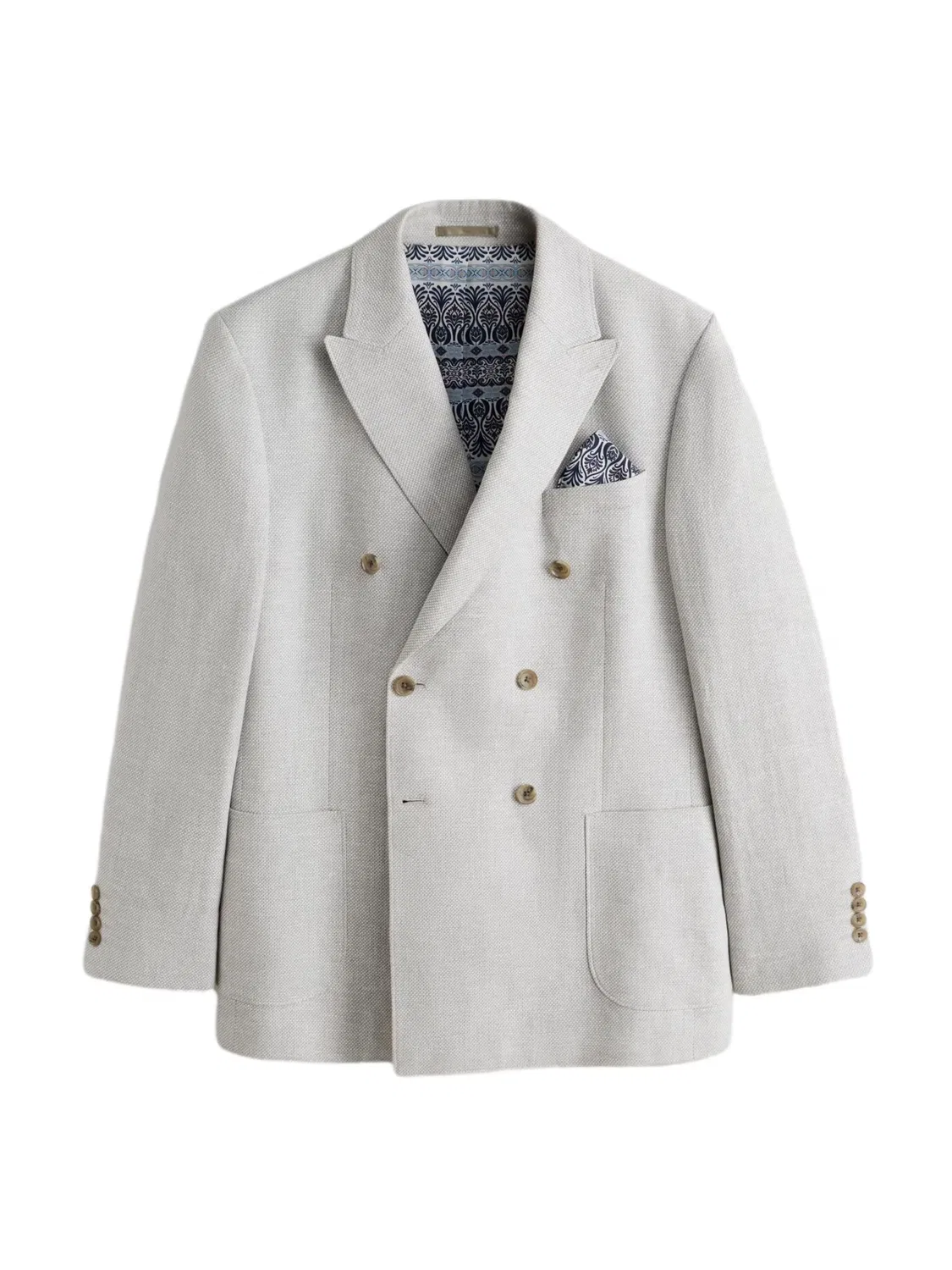 Деловой пиджак стандартного кроя Next, Light Grey