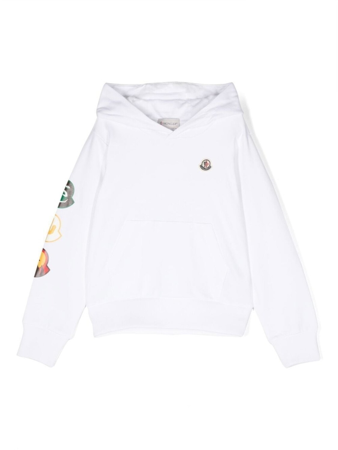 

Moncler Enfant худи с графичным принтом, белый