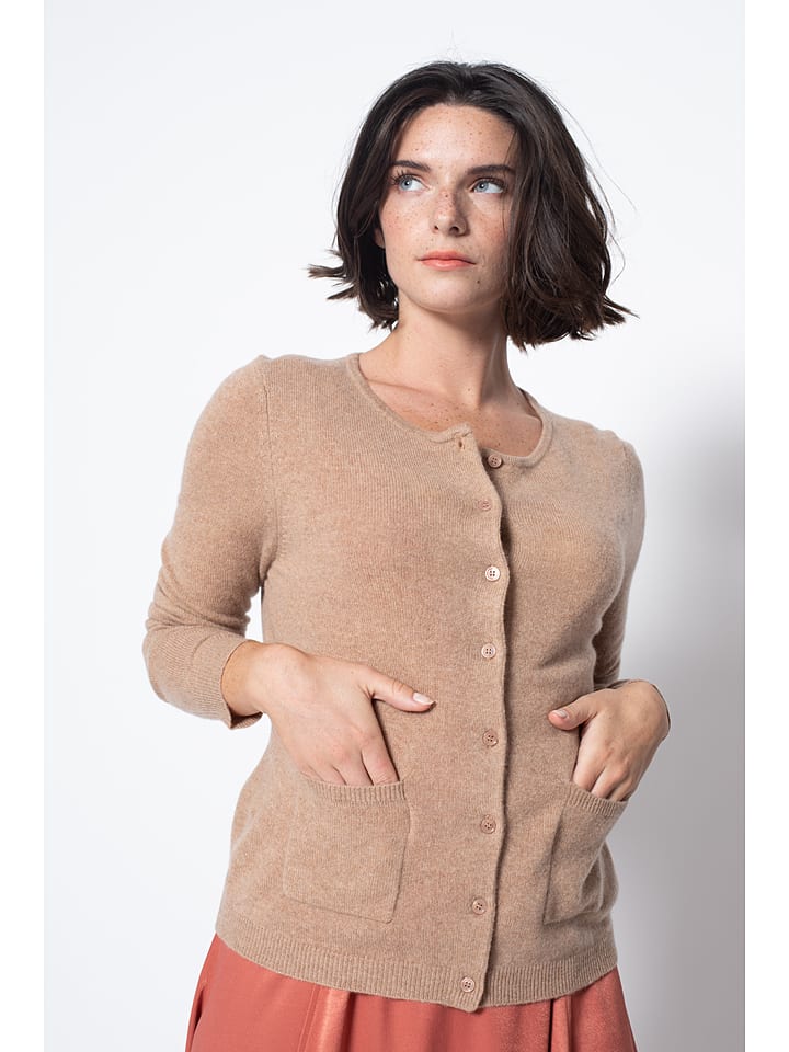 

Кашемировый кардиган "Caron" бежевого цвета AUTHENTIC CASHMERE