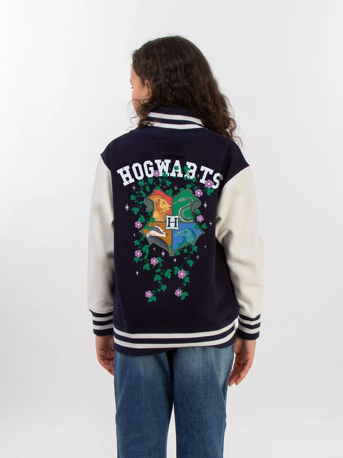 Ветровка Rags & Rascals Harry Potter Hogwarts с цветочным принтом, синяя — фото 3