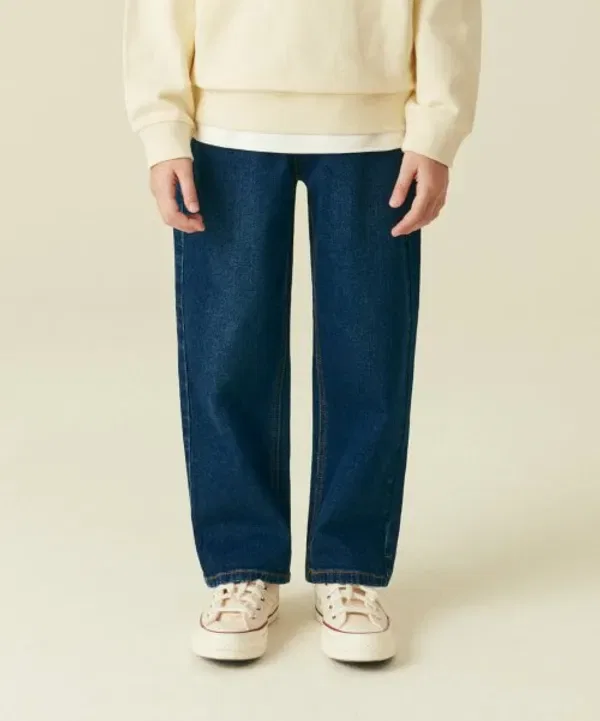 Джинсы прямого кроя на резинке, Musinsa Standard Kids, Medium Indigo