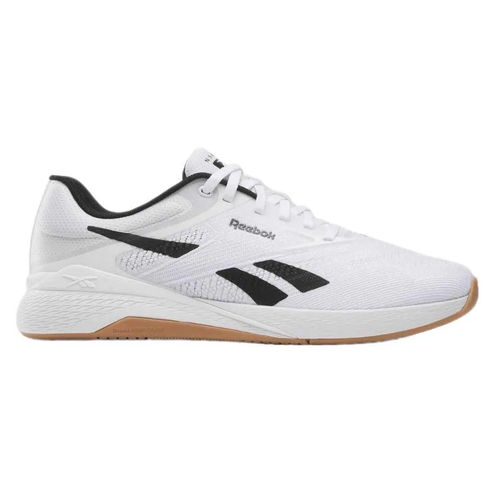 Детские кроссовки для девочек с принтом Nano X5 Reebok, Ftwr White Black Reebok Rubber Gum 04