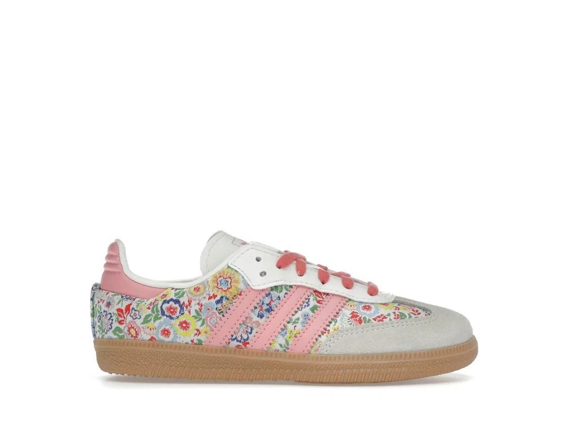 Детские кроссовки с принтом Adidas Samba OG, Floral Print/Off White