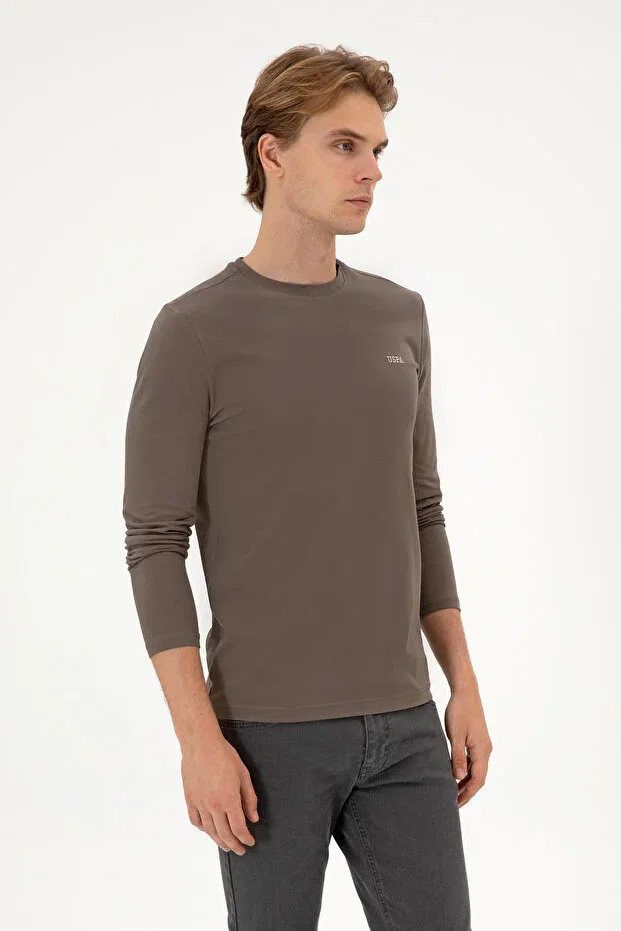 Мужские свитшот с длинным рукавом U.S. Polo Assn., Taupe — фото 3