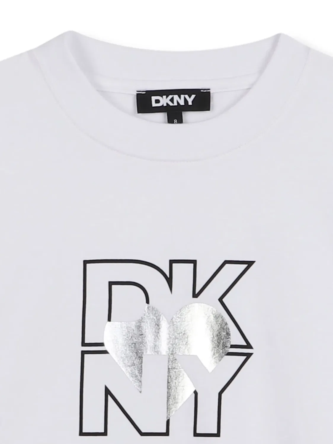 Футболка с логотипом и коротким рукавом DKNY, белый — фото 2