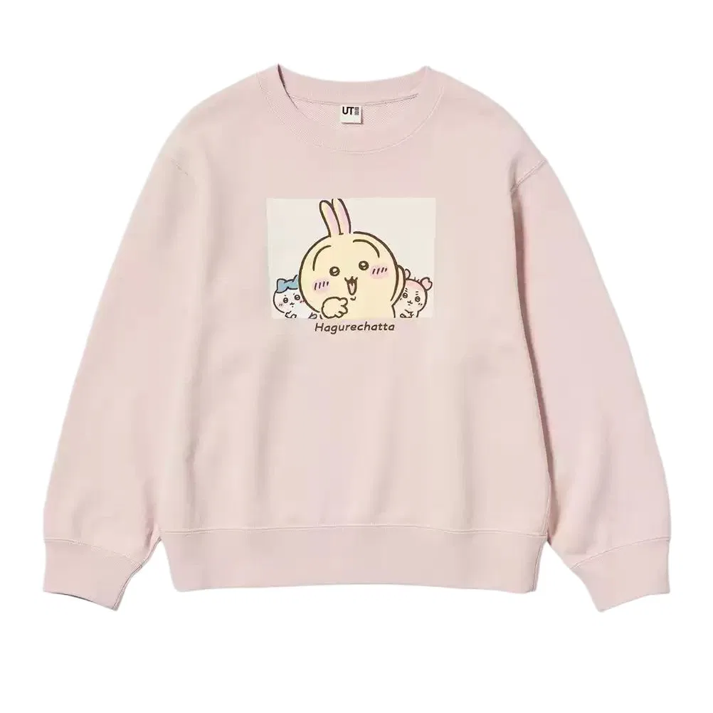 Детский свитшот с круглым вырезом Chiikawa UNIQLO, Pastel Pink