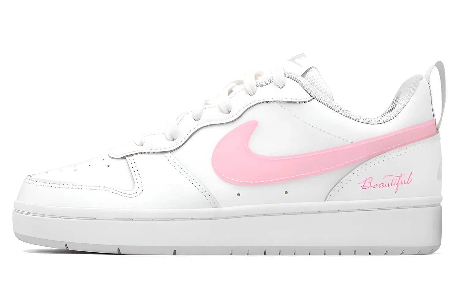 Детские кроссовки для скейтбординга с принтом Nike Court Borough Low 2, White — фото 3