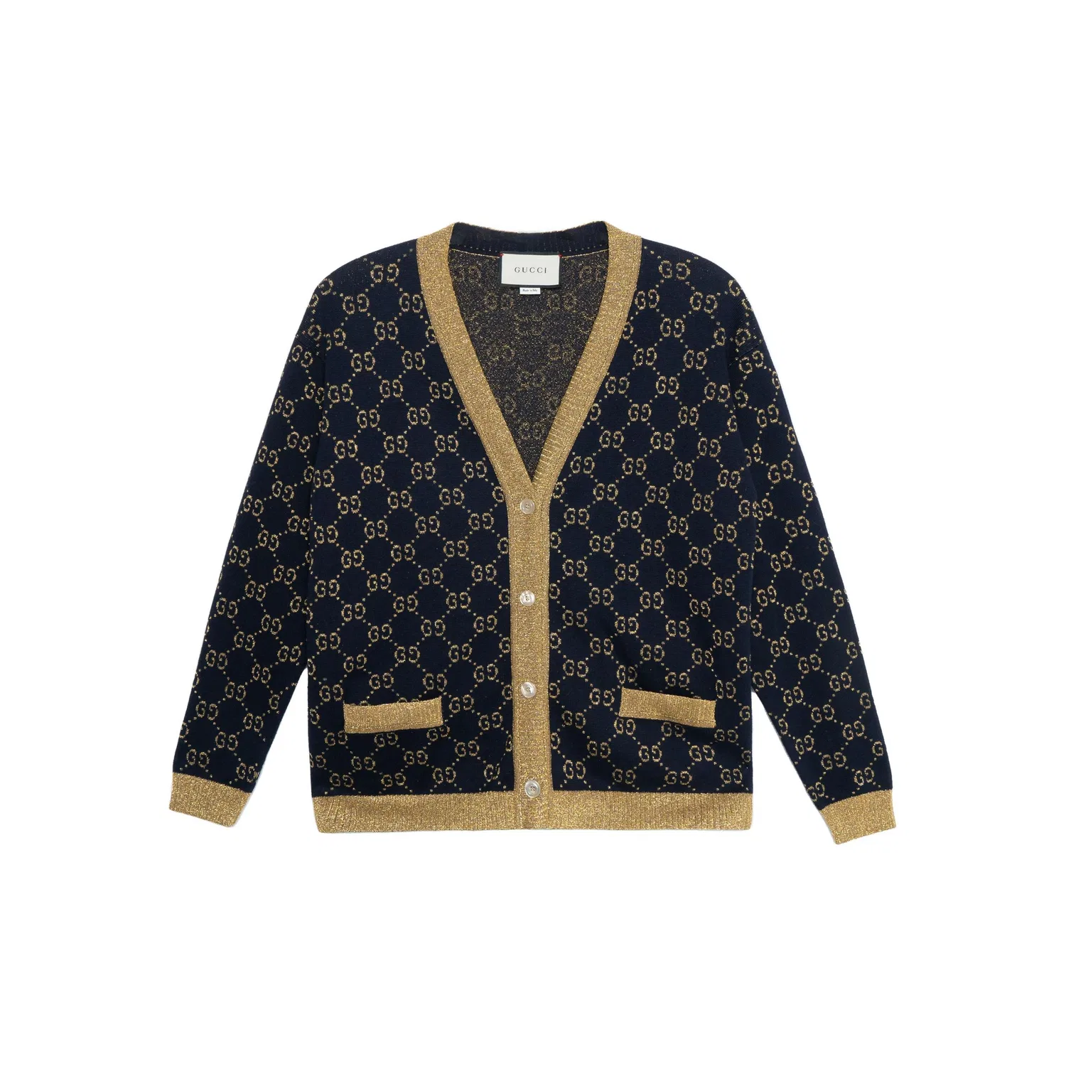 Женский свитер с вязаным узором GUCCI, Dark Blue