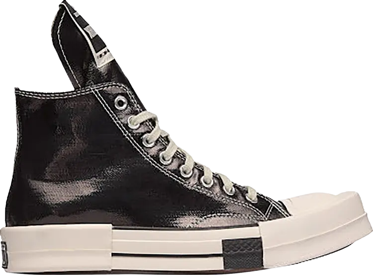 

Кроссовки Converse x Rick Owens DRKSHDW TURBODRK High Black Lacquer, черный