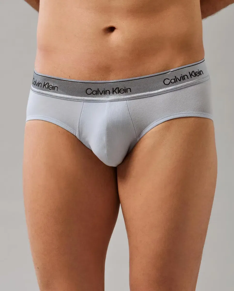 Мужские трусы-слипы из хлопка с эластаном Calvin Klein, Multicolor — фото 3