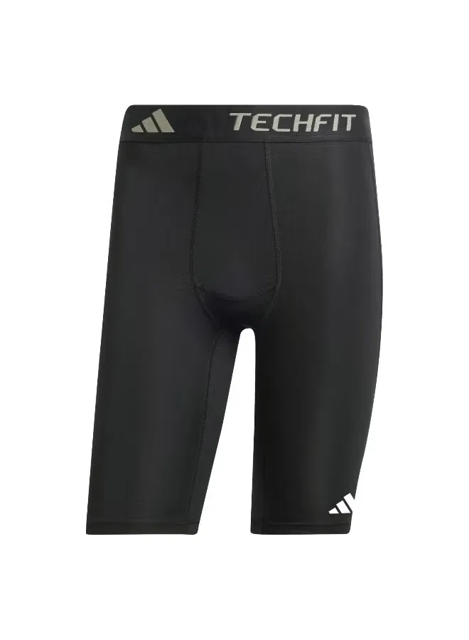 Шорты-леггинсы компрессионные с сетчатой вентиляцией Techfit Adidas, черный