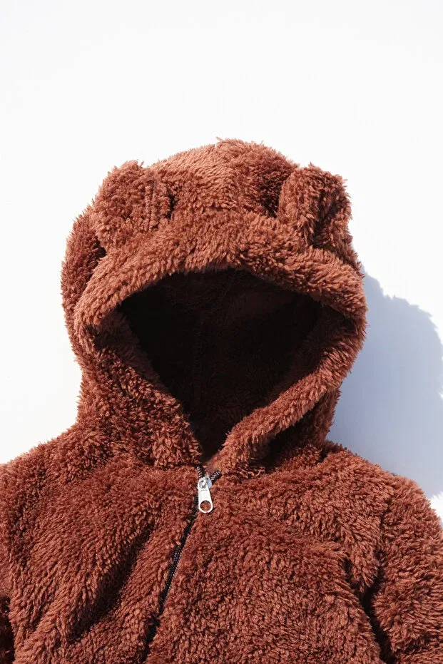 Детский комбинезон с капюшоном Teddy Bear Gumbuloy, Brown — фото 4