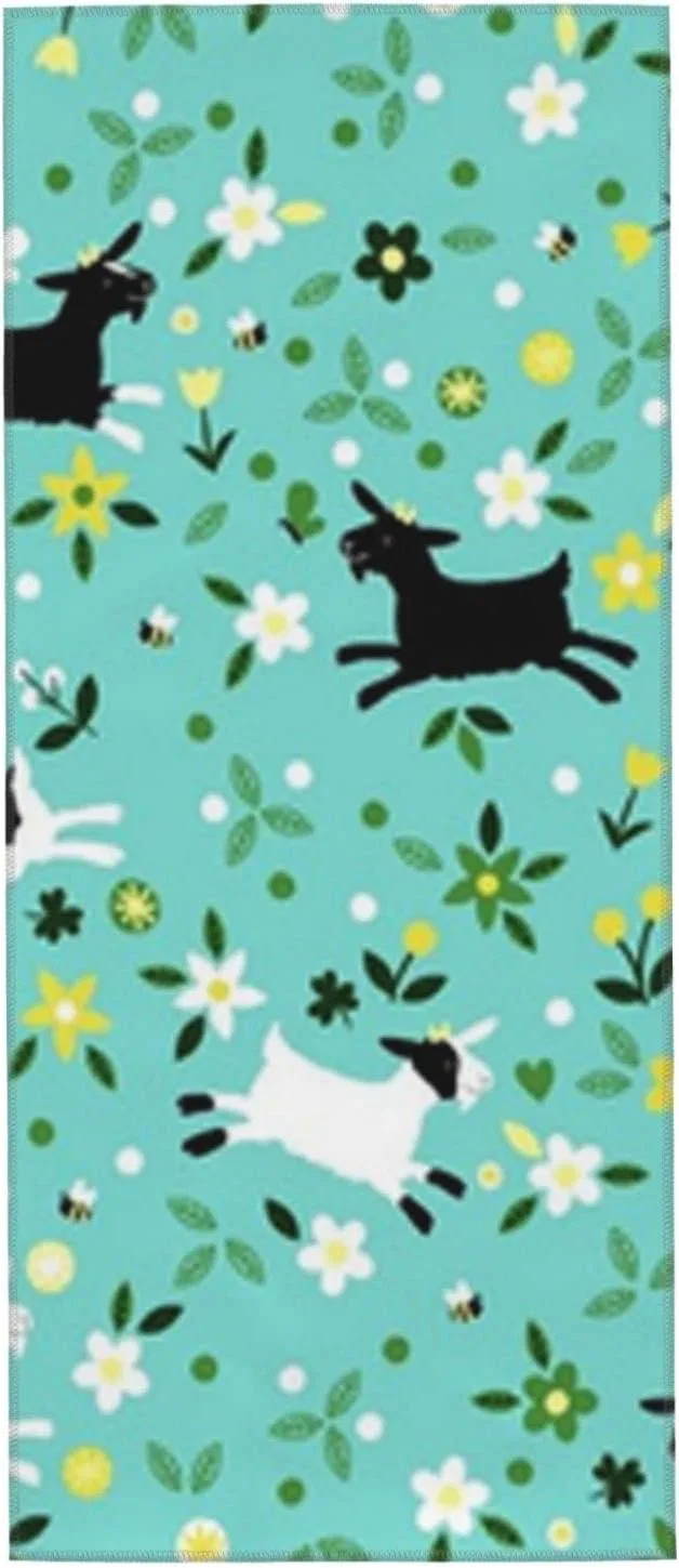 Мочалки из микрофибры с принтом Goat Frolic, BAFAFA, набор, 30x30 см