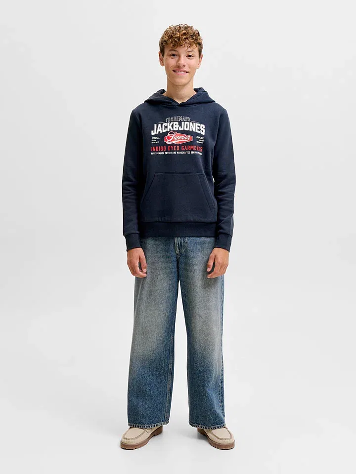 Худи с капюшоном, темно-синий Jack & Jones Junior — фото 2