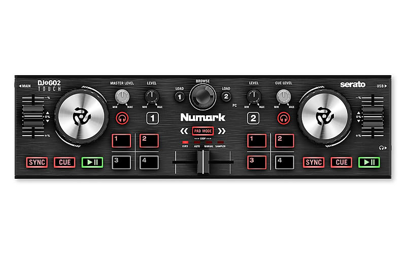 Numark Compact 2 Deck USB DJ контроллер для Serato DJ - DJ2GO2 Touch - фото