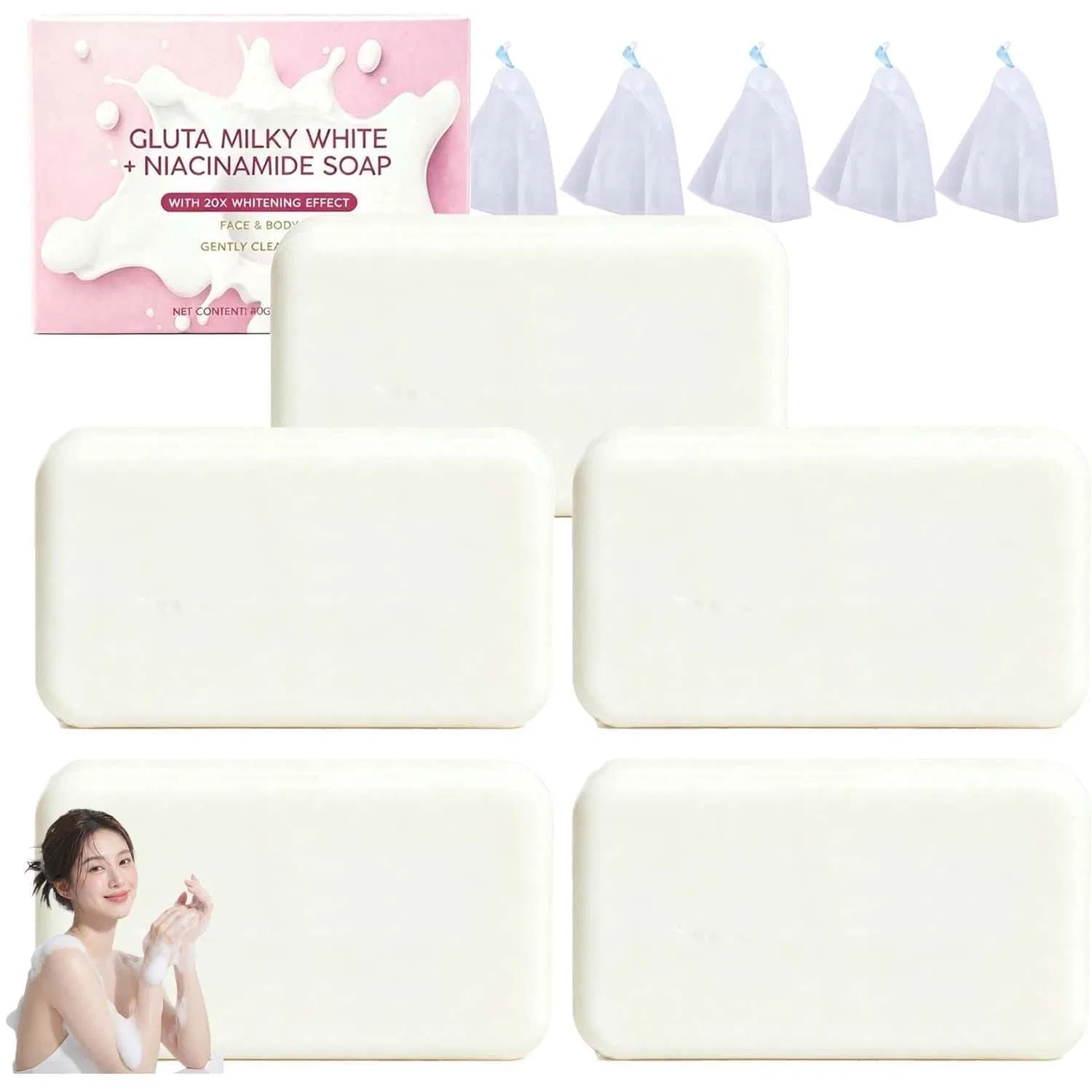 Мыло Gluta Milky White Niacinamide, ToatlHeal, 100 г, 5