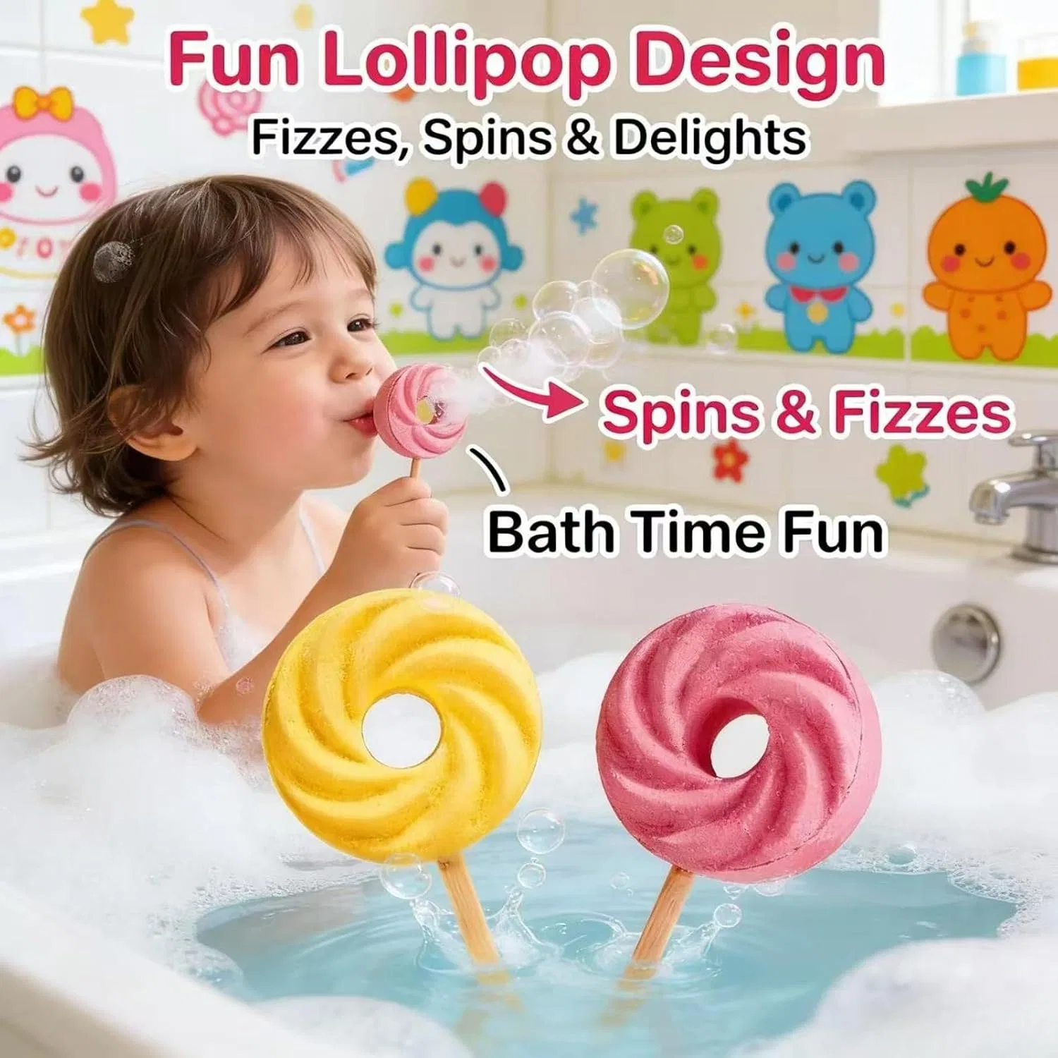 Бомбочка для ванны Lollipop, Generisch, 120г, 2pcs — фото 2