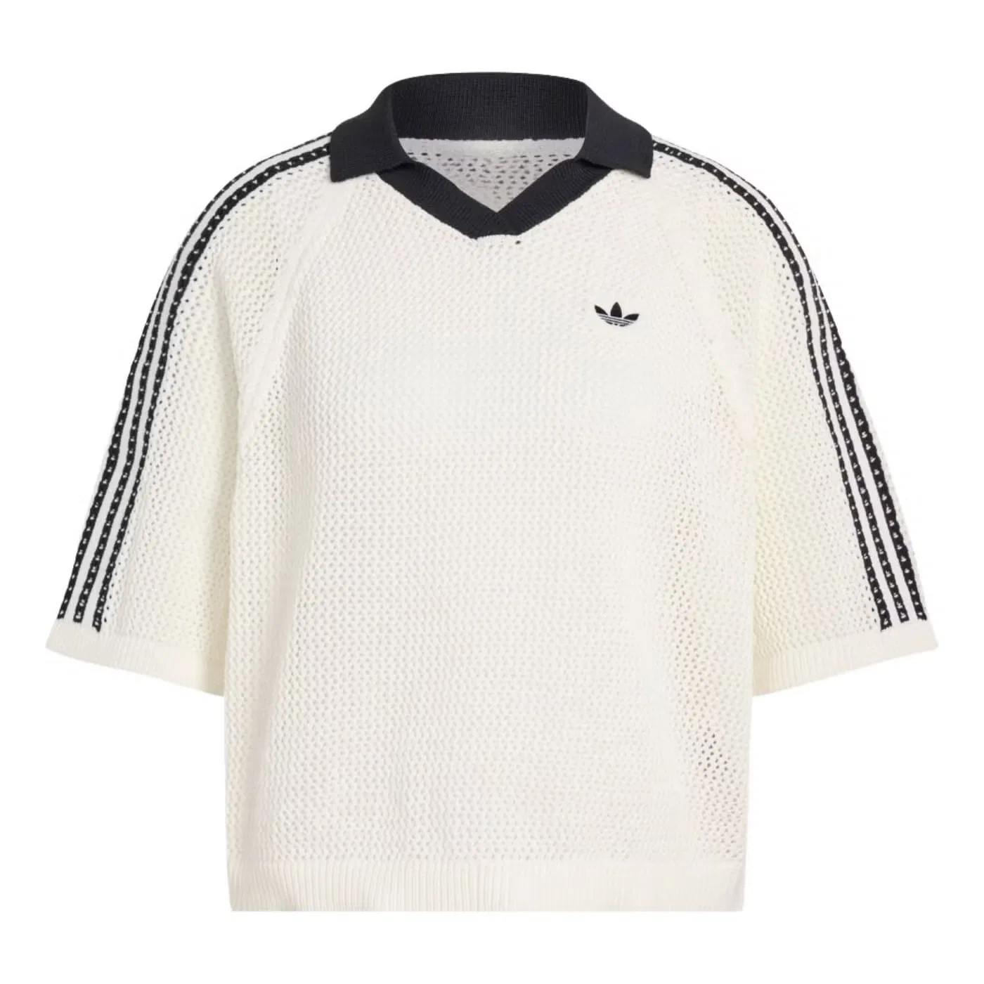 Поло женское с принтом Adidas, белый