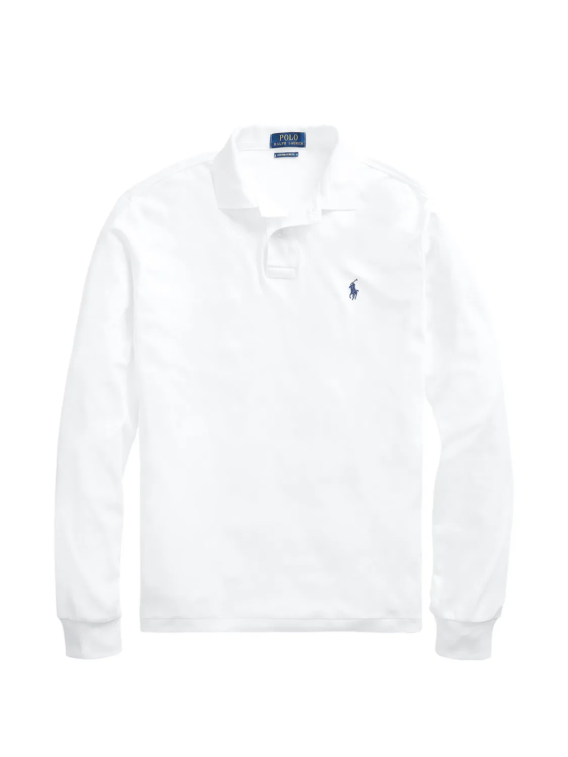 Рубашка поло с длинными рукавами белая Polo Ralph Lauren, белый