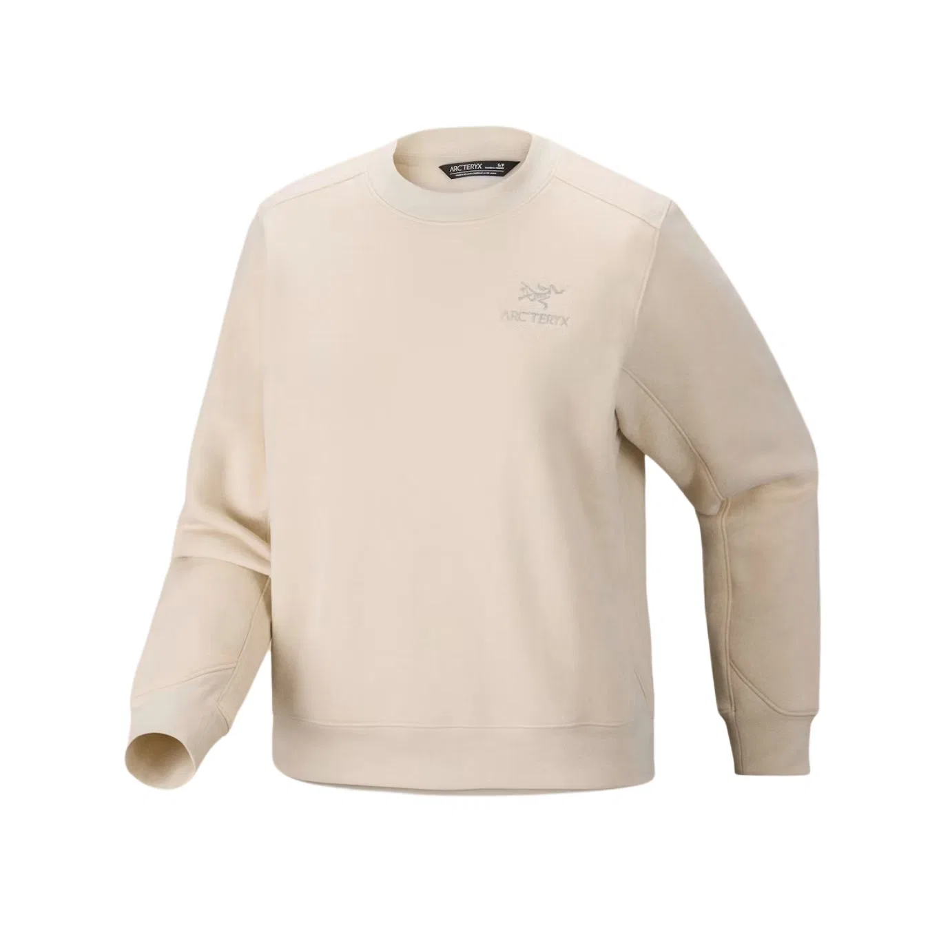 Женский свитшот с длинным рукавом Emblem Arcteryx, Driftwood White/Sea Salt