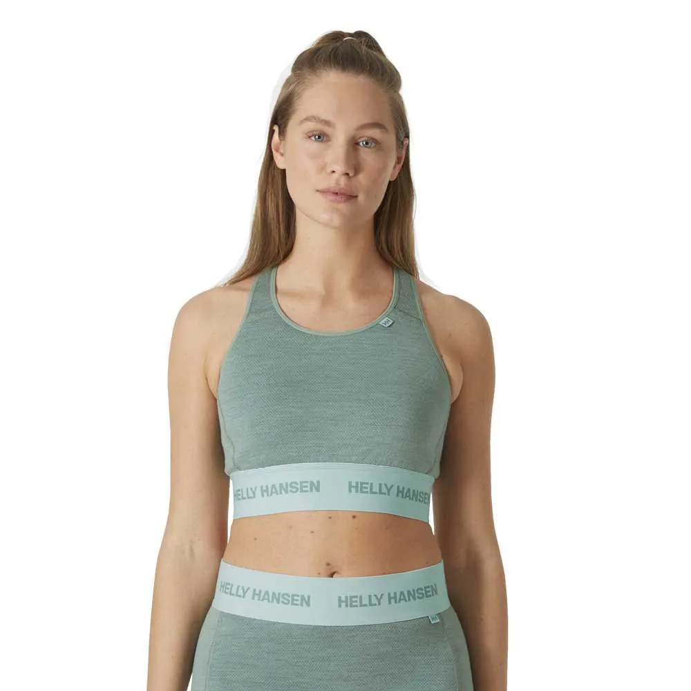 

Спортивный топ Helly Hansen Lifa Merino Midweight medium support, зеленый