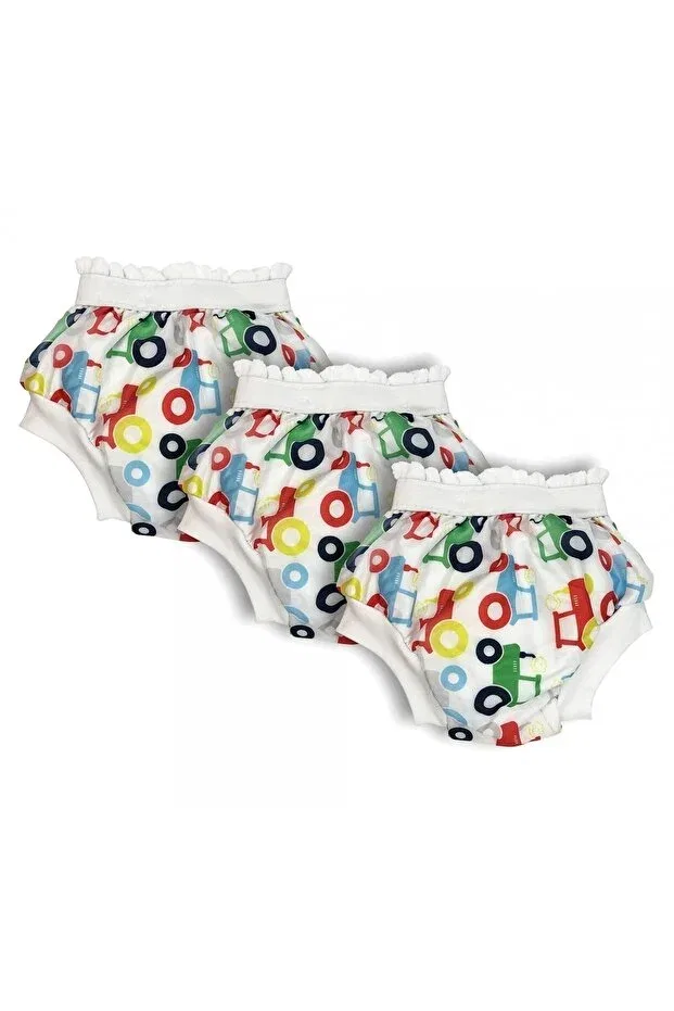 Детские трусы для девочек хлопковые комплект 3 шт 3-Piece patterned luxury training pants no.2 15-20 kg - cars Sema Baby, Multicolored