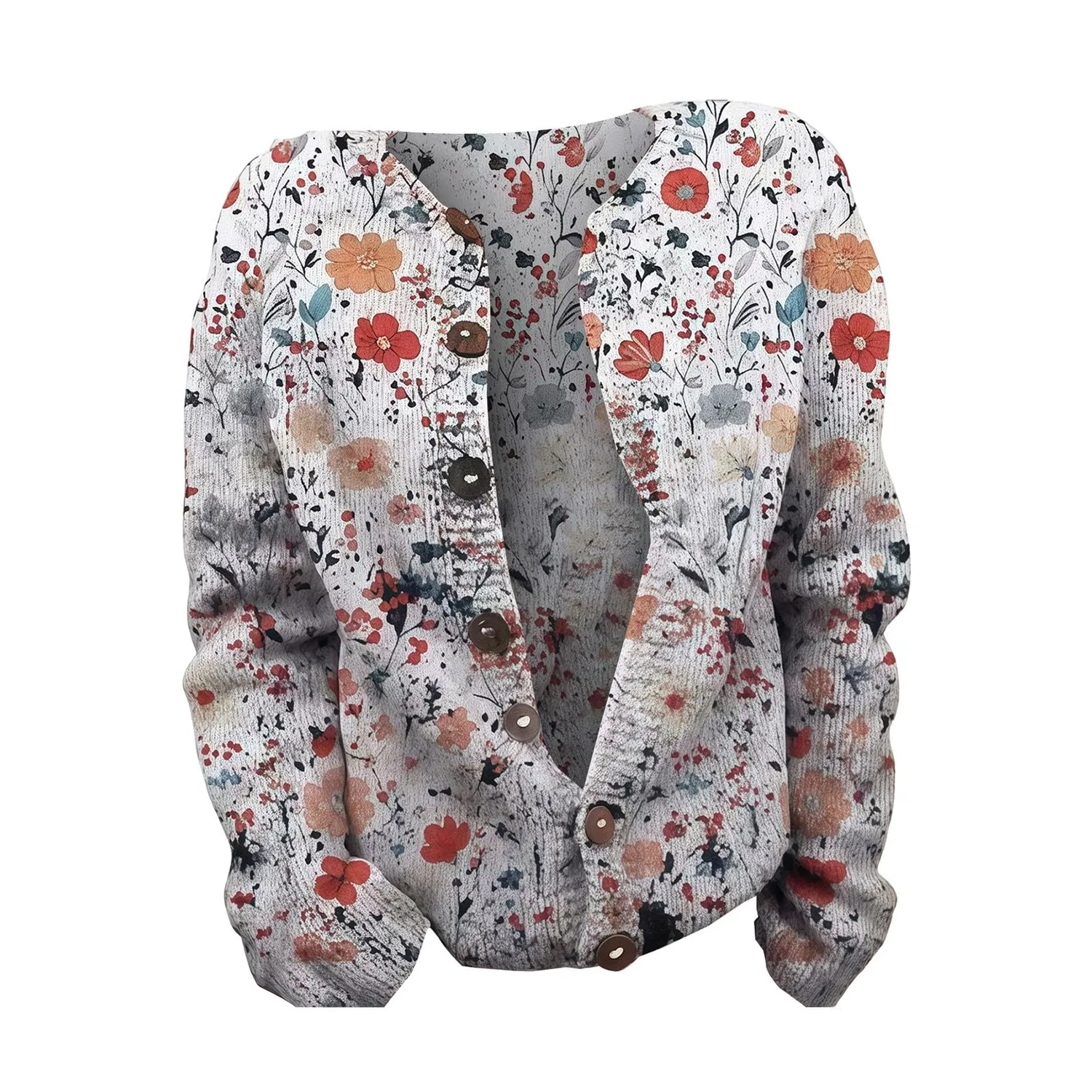 Женский кардиган с принтом Vintage Floral Print, Motivo 26 — фото 3