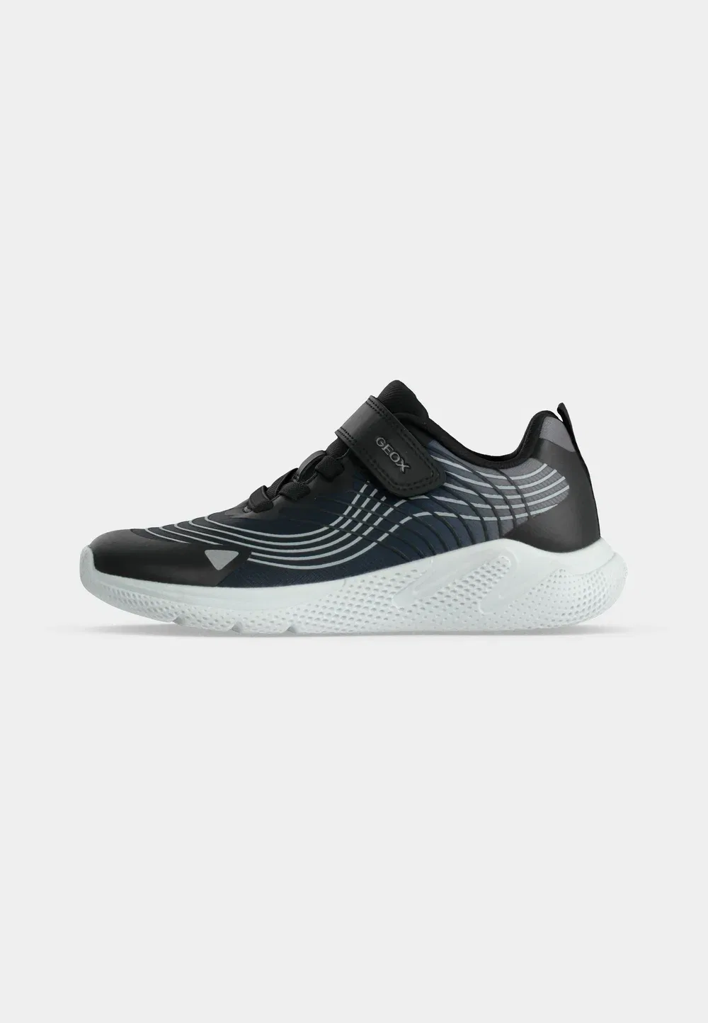 J sprintye boy - кроссовки Geox, Black/Silver-Coloured — фото 2