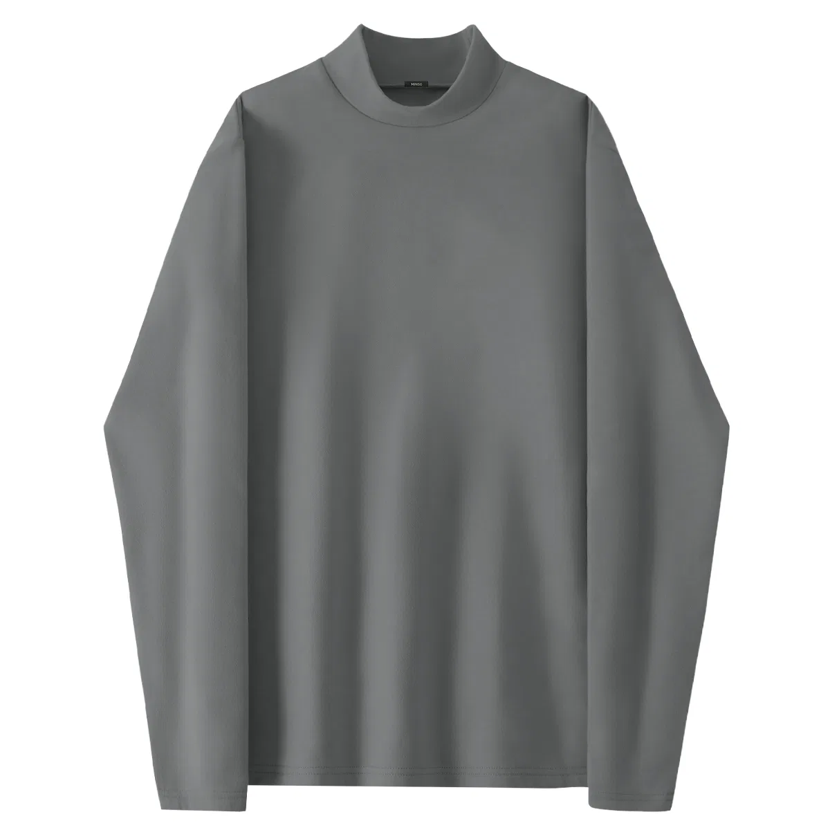 Детский лонгслив с полуводолазкой MINISO, Dark Gray
