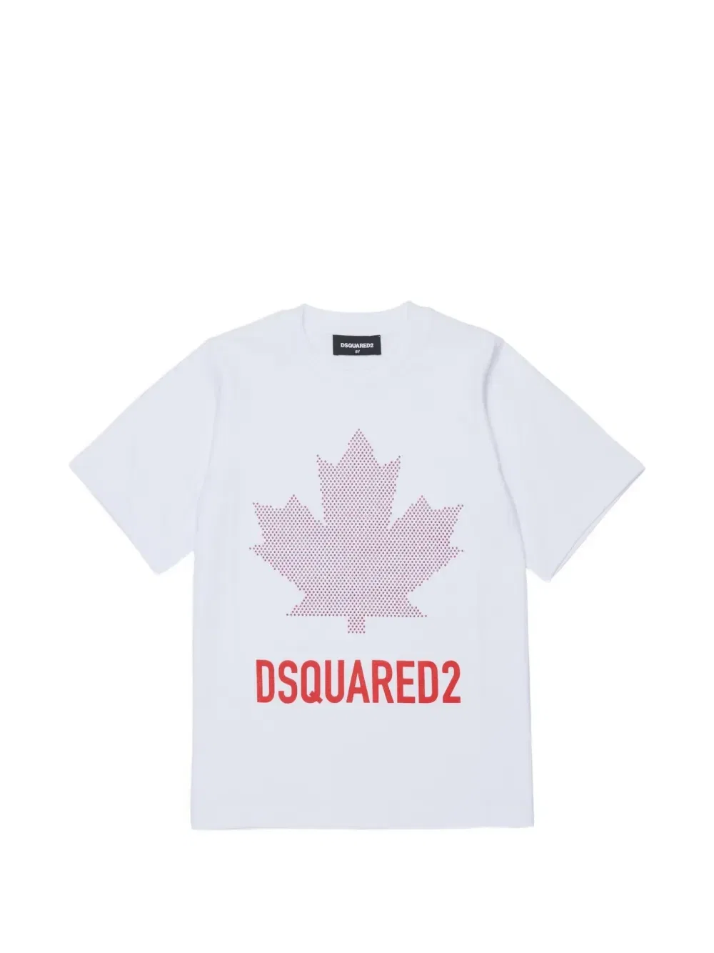 Футболка со стразами Dsquared2 Kids, белый