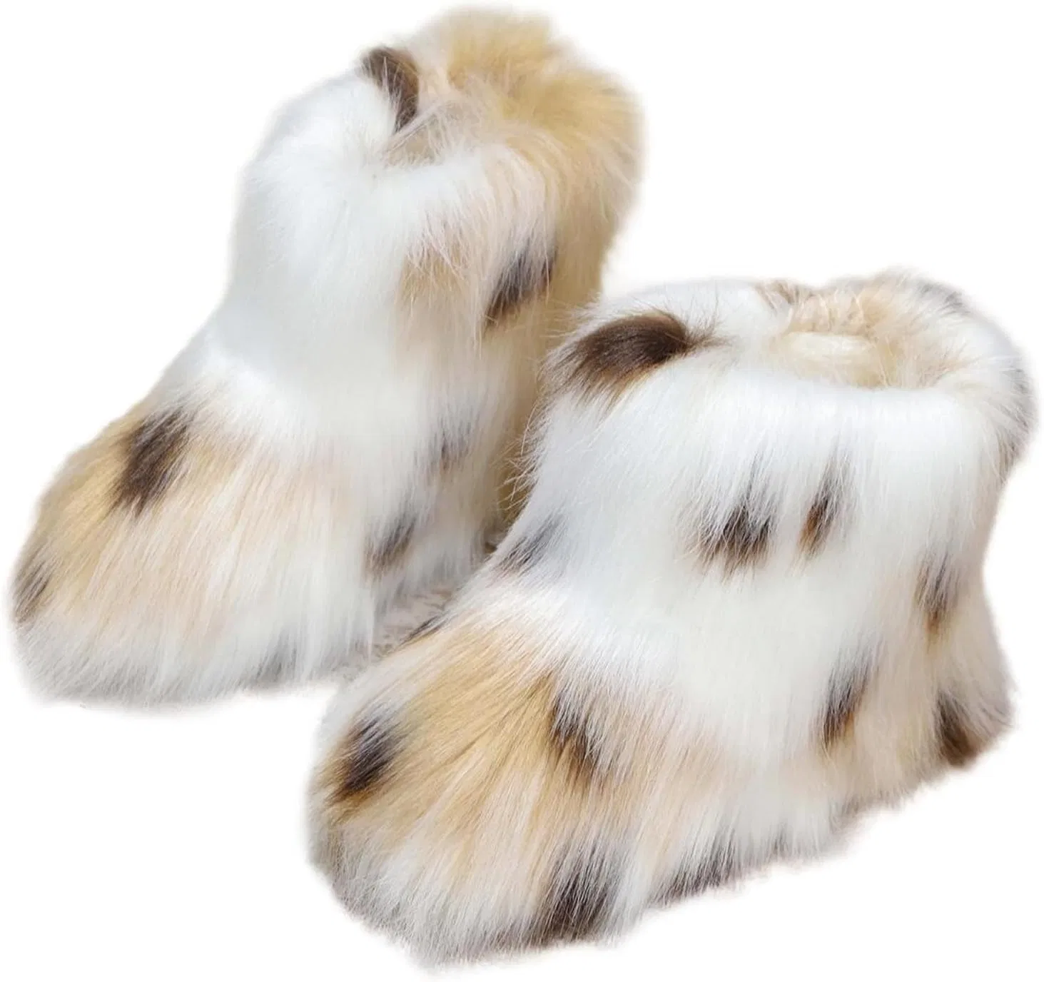 Детские зимние сапоги для девочек с меховой подкладкой FUNCOS, White Leopard
