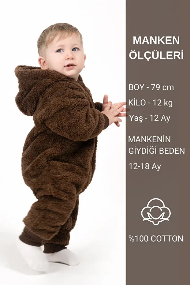 Детский комбинезон для девочек хлопковый Vauva, Brown — фото 3