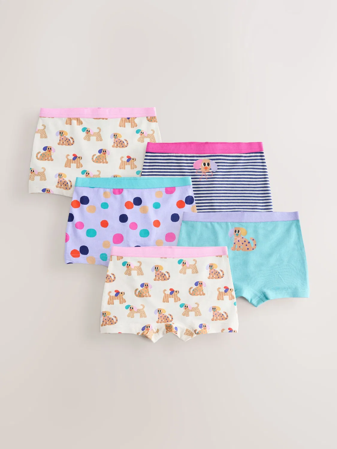 Трусы 5 пар, Dog Short Briefs Next, Blue/Pink Dog