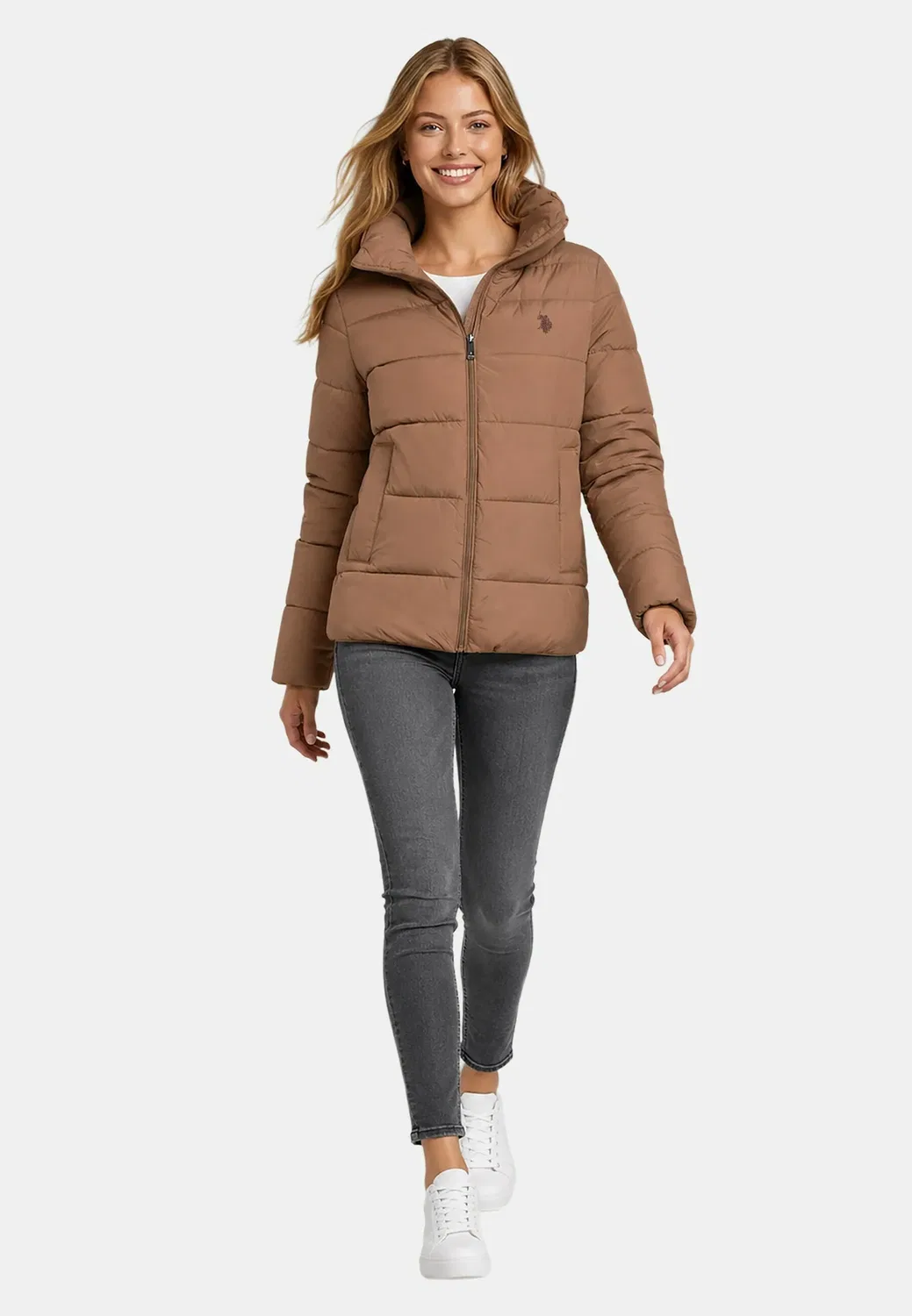 Usceliaa_ - зимняя куртка U.S. Polo Assn., Camel — фото 2