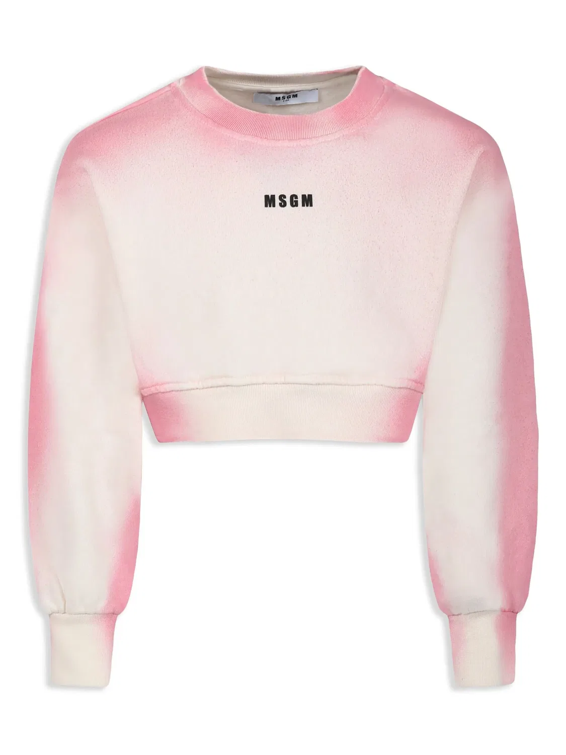 Хлопковый свитшот MSGM, розовый