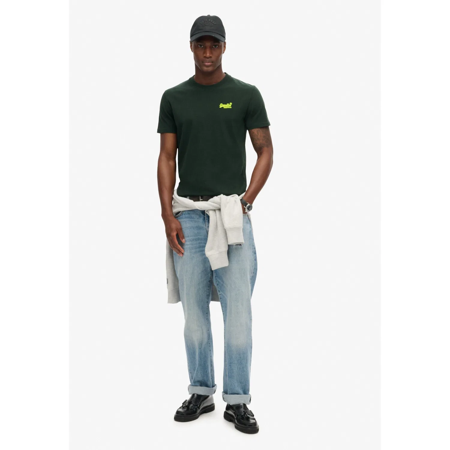 Детская футболка с вышивкой Superdry, Forest Green — фото 4