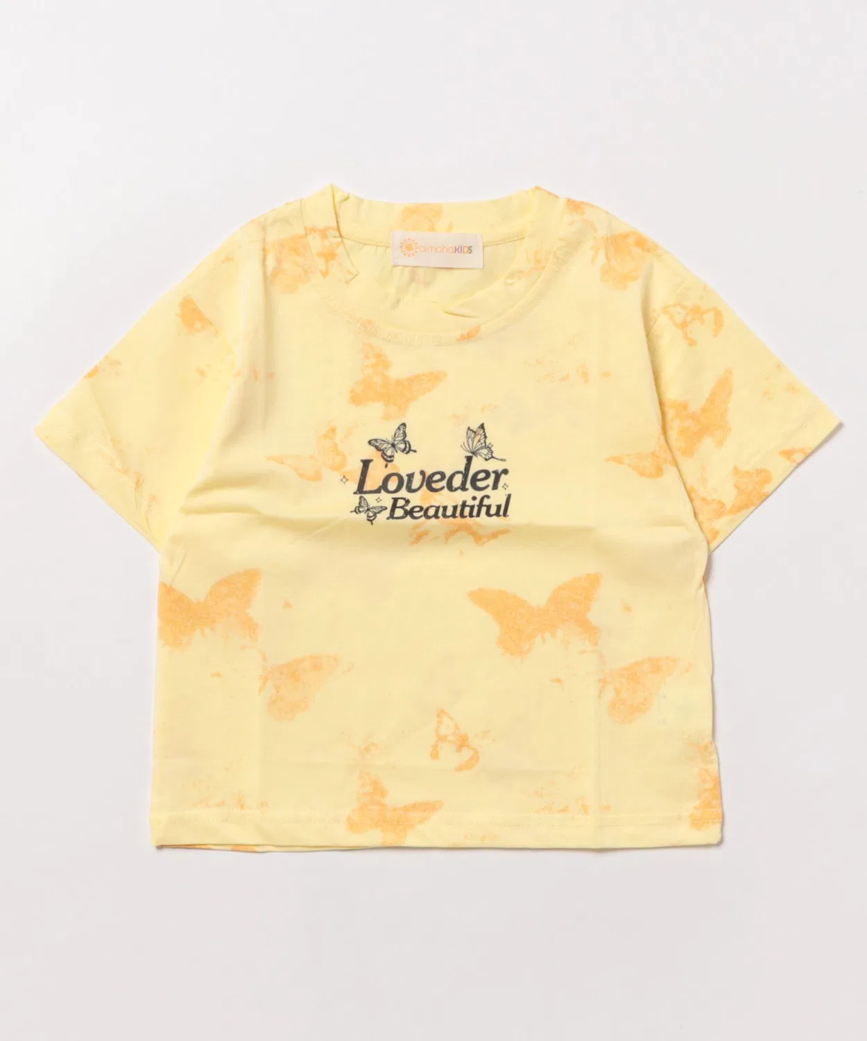 Детская футболка с принтом Butterfly aimoha, Yellow