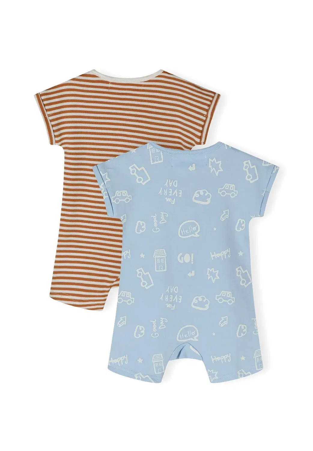 Комплект боди-комбинезонов 24babypack19 Minoti, бежевый — фото 2