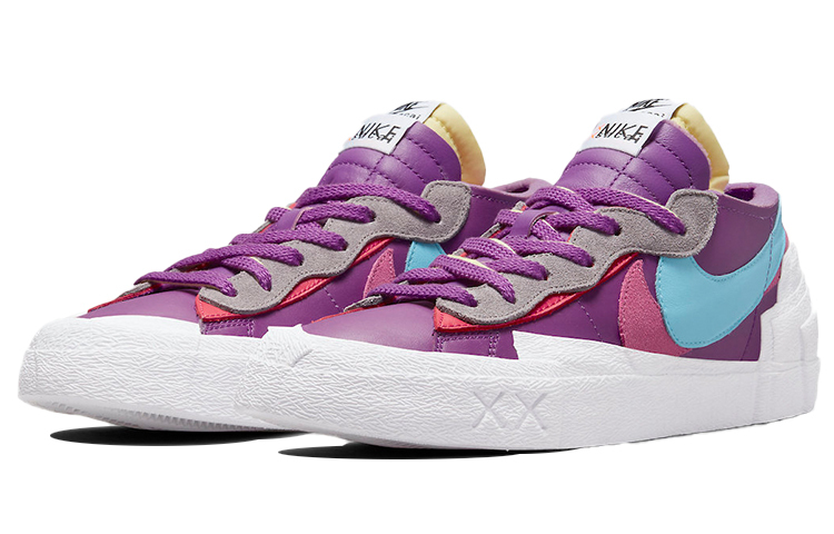 Кроссовки Nike Blazer Low Sacai Kaws, фиолетовый/белый — фото 4
