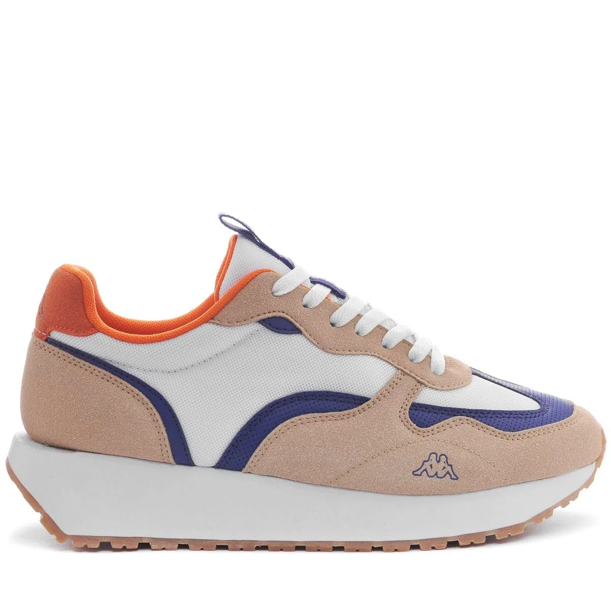 Детские кроссовки с логотипом Maserta 4 Kid Logo Kappa, White Beige Lt