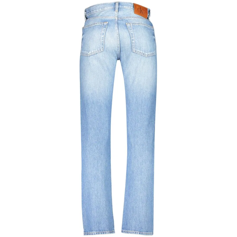 Мужские джинсы прямого кроя с эффектом потертости Azzurro Cotton Calvin Klein, Blue — фото 2