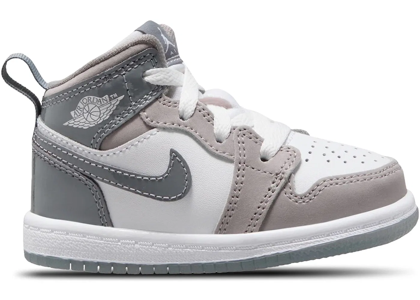 Детские кеды Lifestyle Jordan 1 Mid SE, White/Medium Grey/Cool Grey