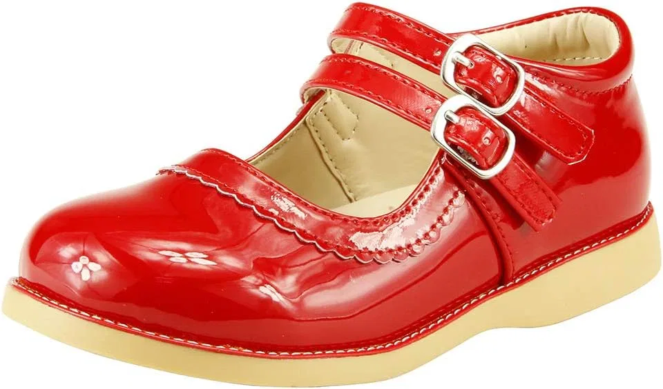 Детские туфли Мэри Джейн для девочек The Doll Maker, Glossy Red